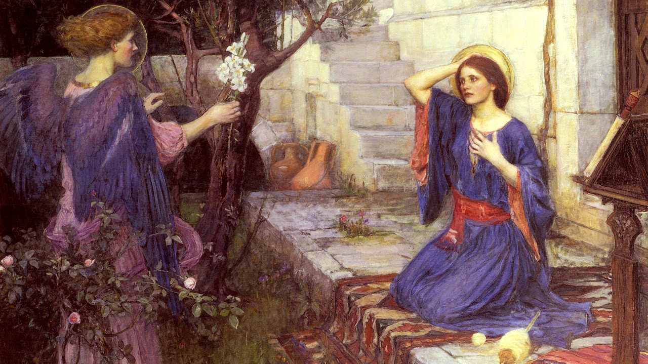 John William Waterhouse - The Annunciation (1914, oil on canvas)